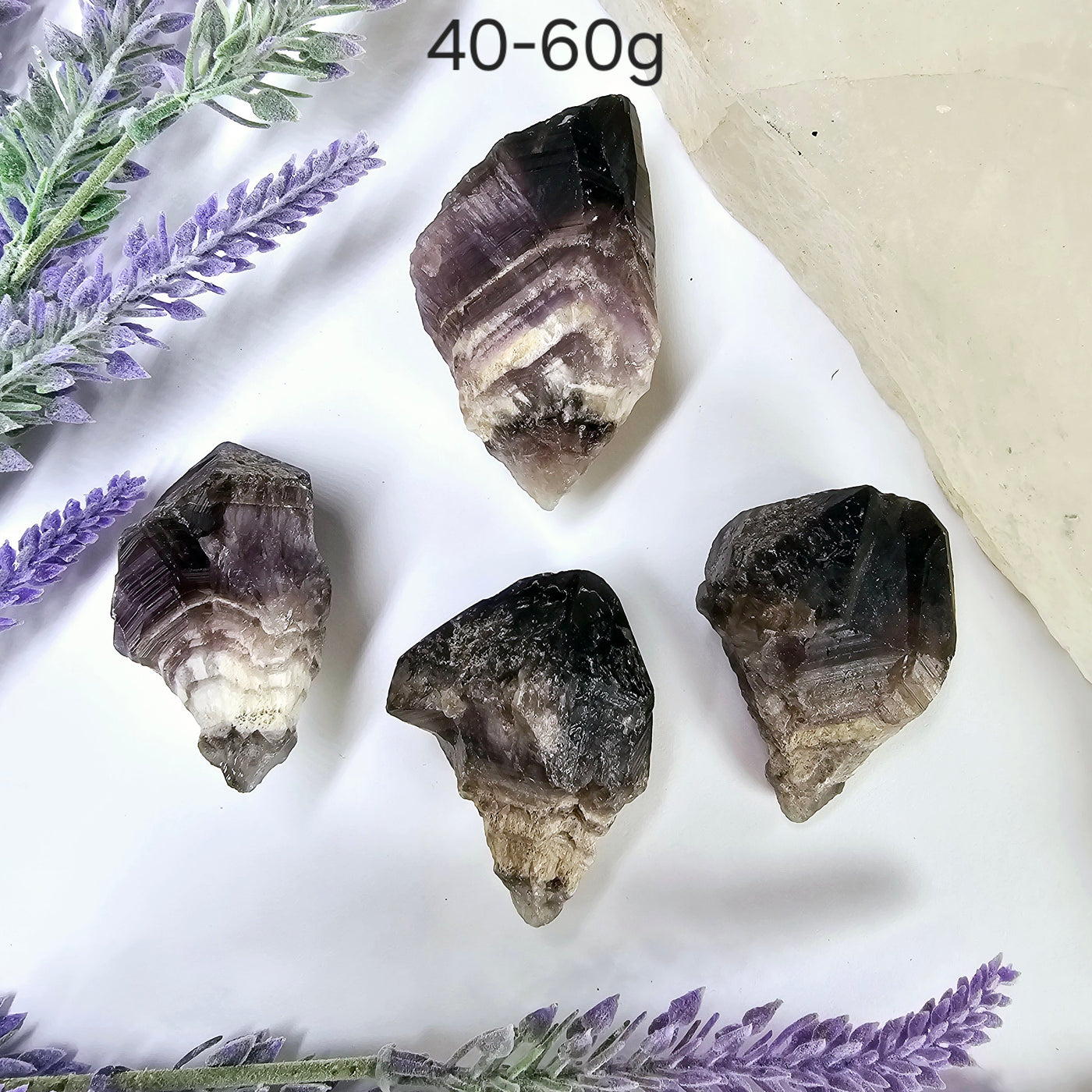 Chevron Amethyst Point - By Weight - 40-60g variant labeled