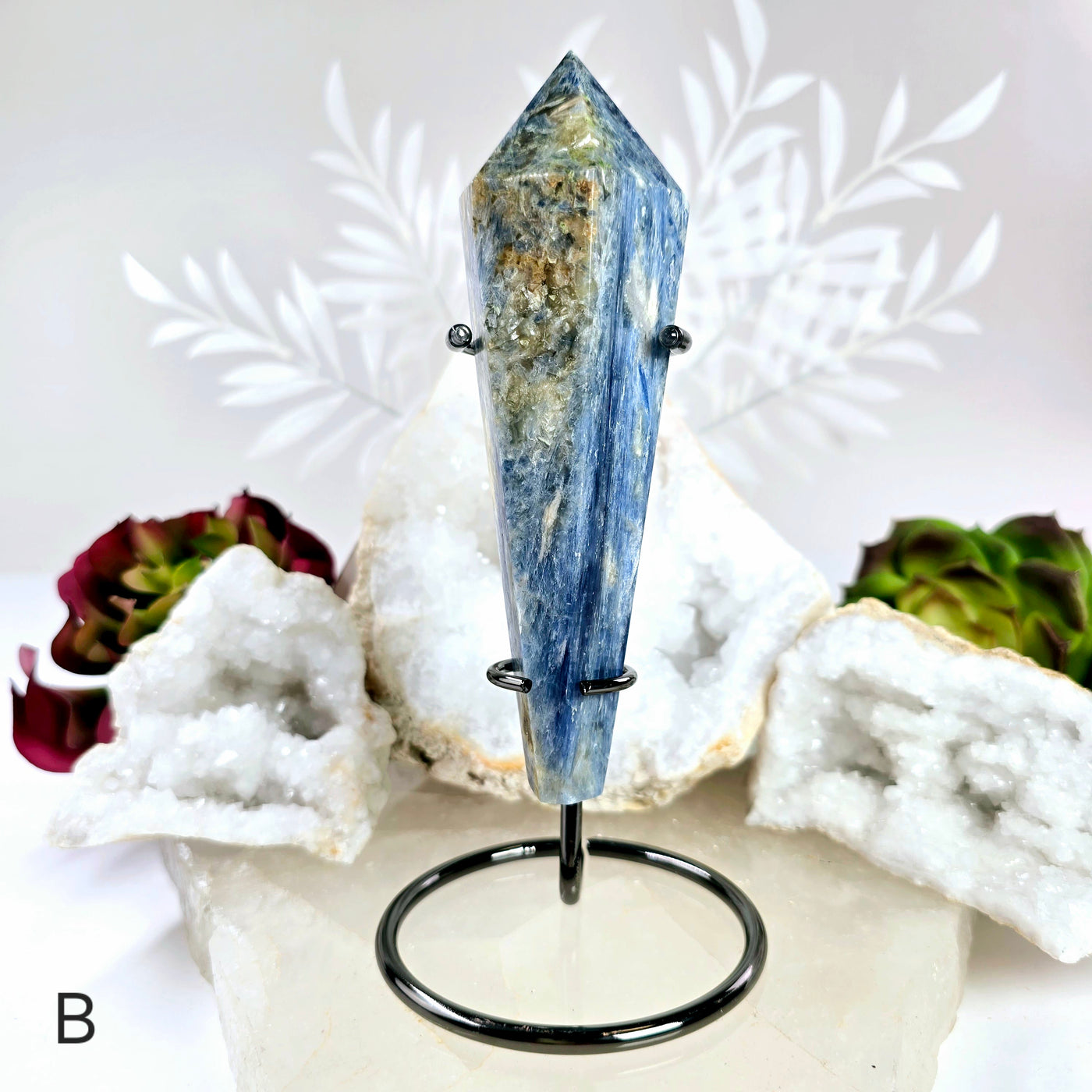 Blue Kyanite Crystal Wand on Stand - You Choose #2 variant B labeled