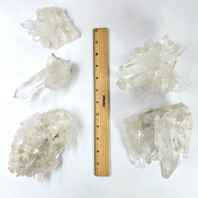 Crystal Quartz Cluster - AA Grade - You Choose from Brazil Top Quality all variants with ruler for size reference