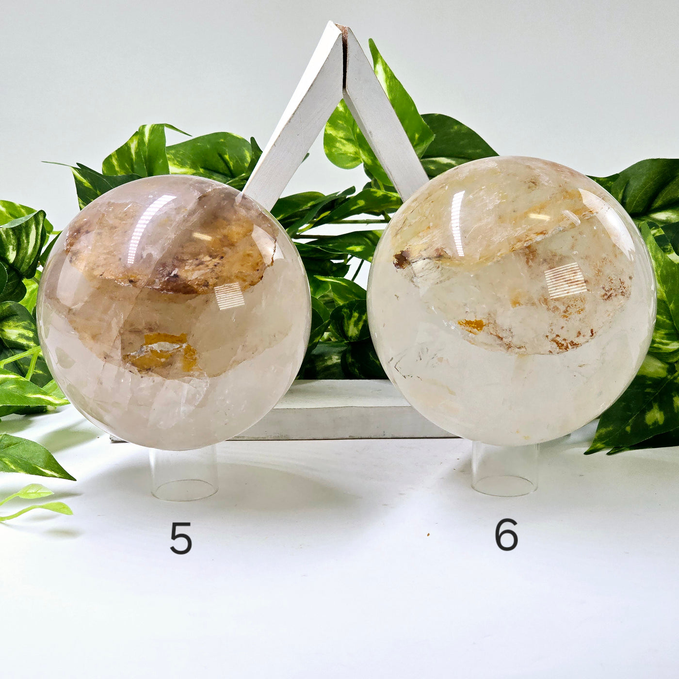 Golden Healer Large Polished Crystal Sphere - You Choose variants 5 and 6 labeled