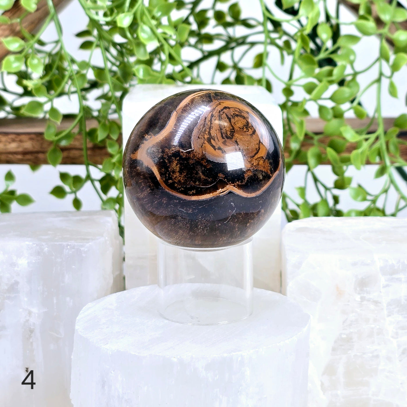 Tigers Eye Polished Crystal Sphere - You Choose variant 4 labeled