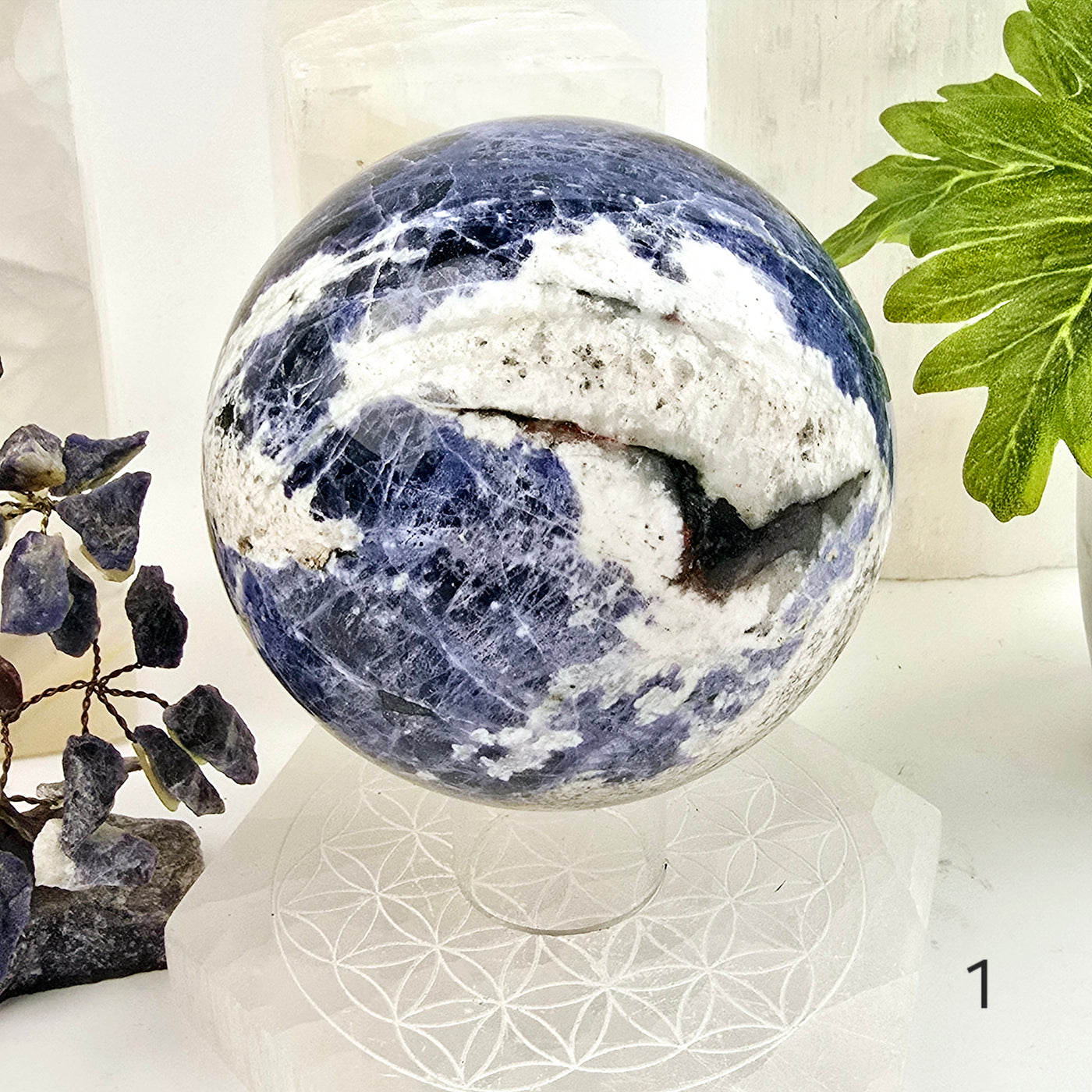 Sodalite Crystal Sphere - You Choose variant 1 labeled