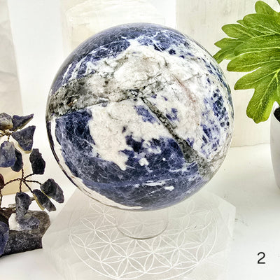 Sodalite Crystal Sphere - You Choose variant 2 labeled