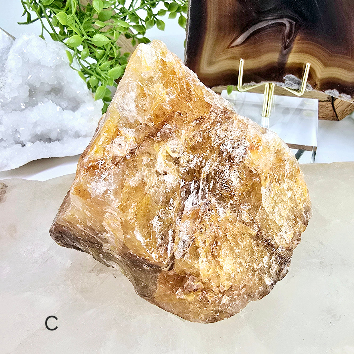 Golden Healer Raw Natural Crystal - You Choose variant C labeled