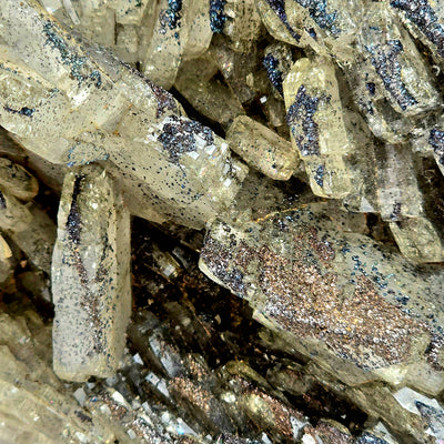 Arsenopyrite on Quartz - High Grade Crystal Specimen from Morocco #1 closeup for detail