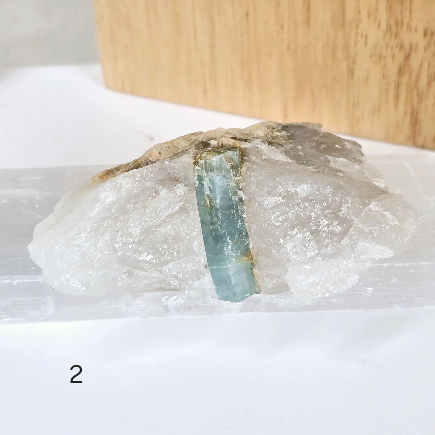 Aquamarine - Small Crystal in Matrix - You Choose variant 2 labeled