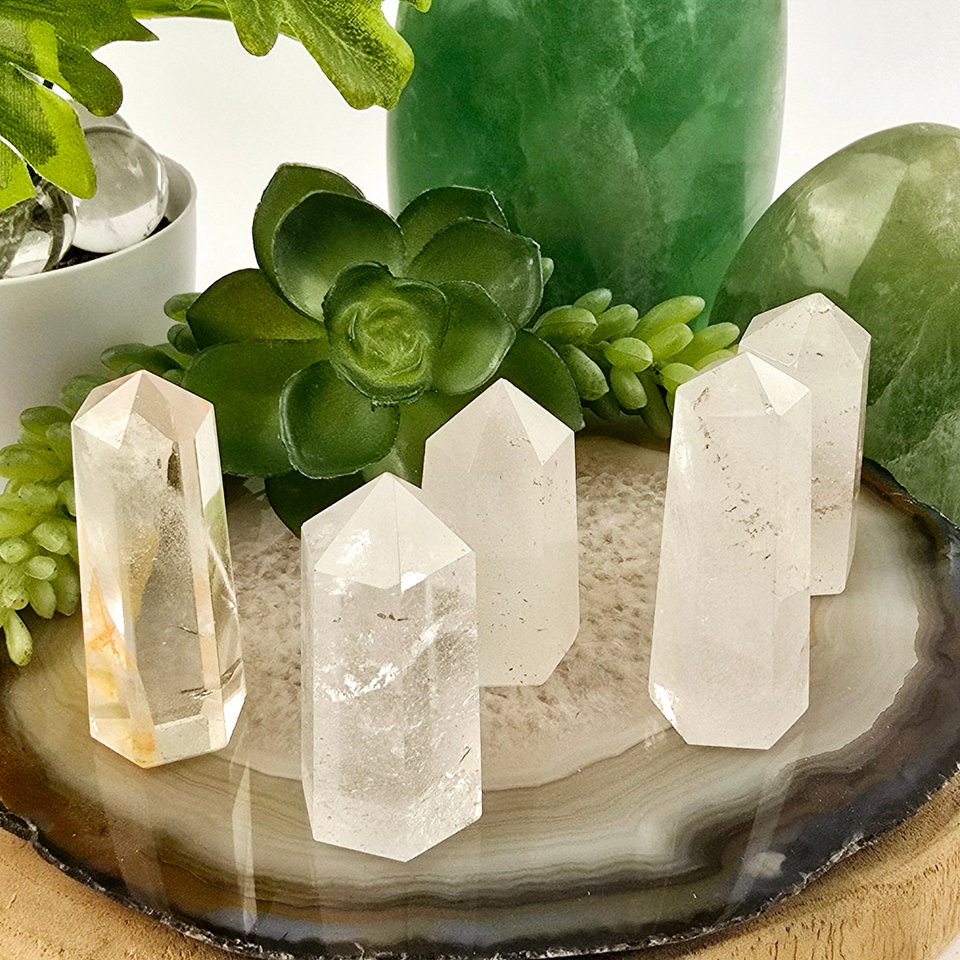 Crystal Quartz Small Obelisk Point closeup for detail