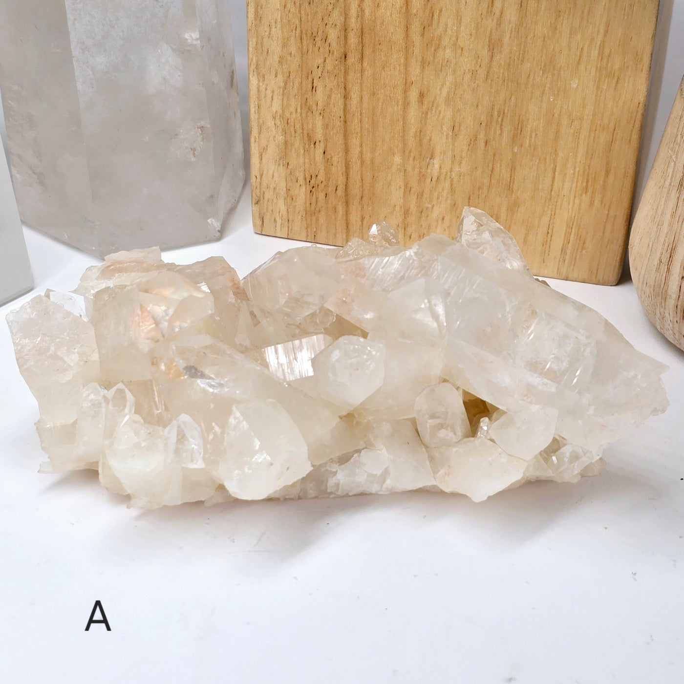 Lemurian Tangerine Quartz Crystal Cluster - You Choose #1 variant A labeled