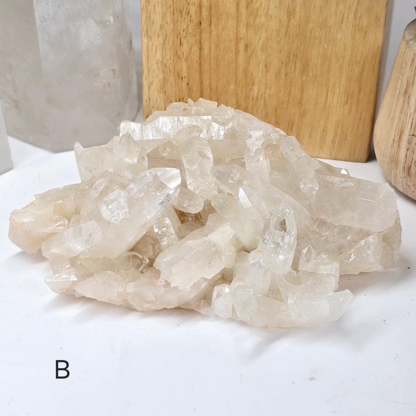 Lemurian Tangerine Quartz Crystal Cluster - You Choose #1 variant B labeled