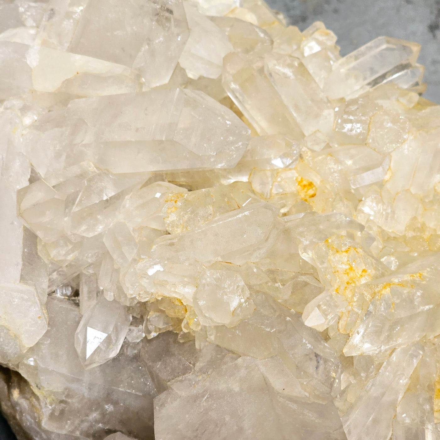 Giant Crystal Quartz Cluster #5 closeup for detail