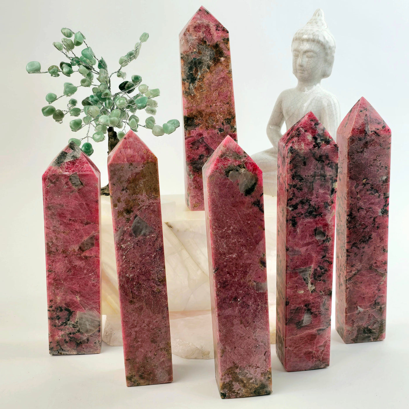 Rhodonite Polished Crystal Tower - You Choose #2 all variants with props