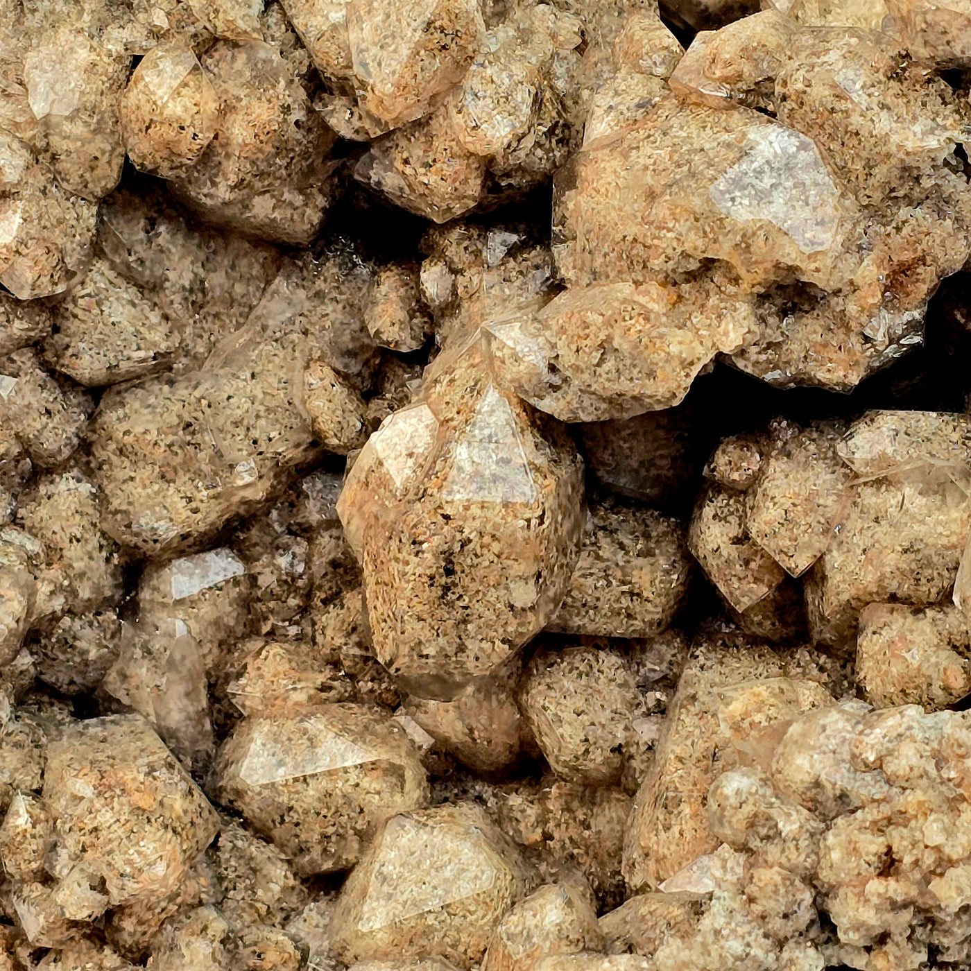 Giant Lodalite Quartz Cluster closeup for detail