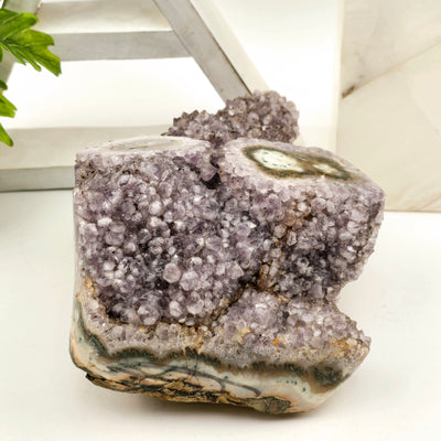 Amethyst Crystal Cluster with Stalactites Freeform - One-of-a-Kind side view