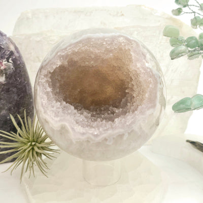 Amethyst Crystal Sphere One-of-a-Kind #7 front view