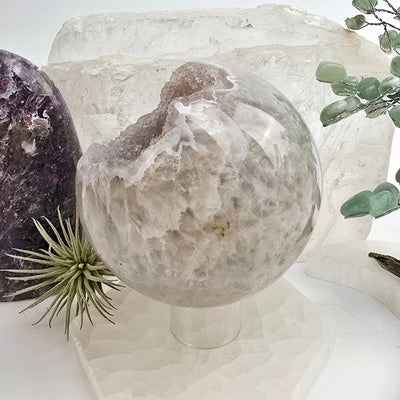 Amethyst Crystal Sphere One-of-a-Kind #7 side view
