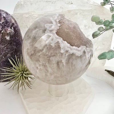Amethyst Crystal Sphere One-of-a-Kind #7 side view