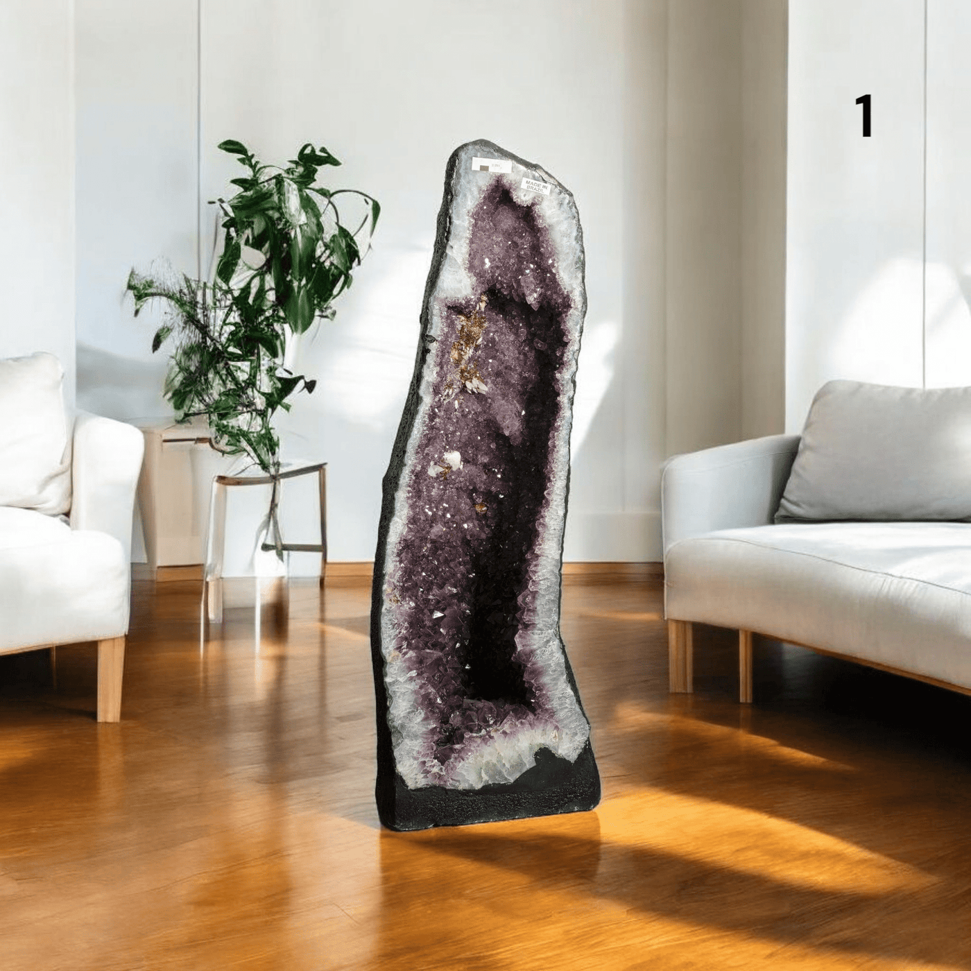 Amethyst Crystal Cathedral - You Choose #1 variant 1 labeled in home setting