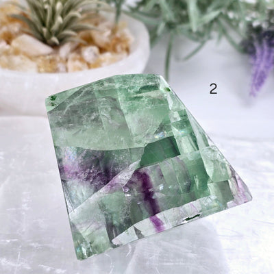 Rainbow Fluorite AA Grade Polished Crystal Freeform - You Choose variant 2 labeled