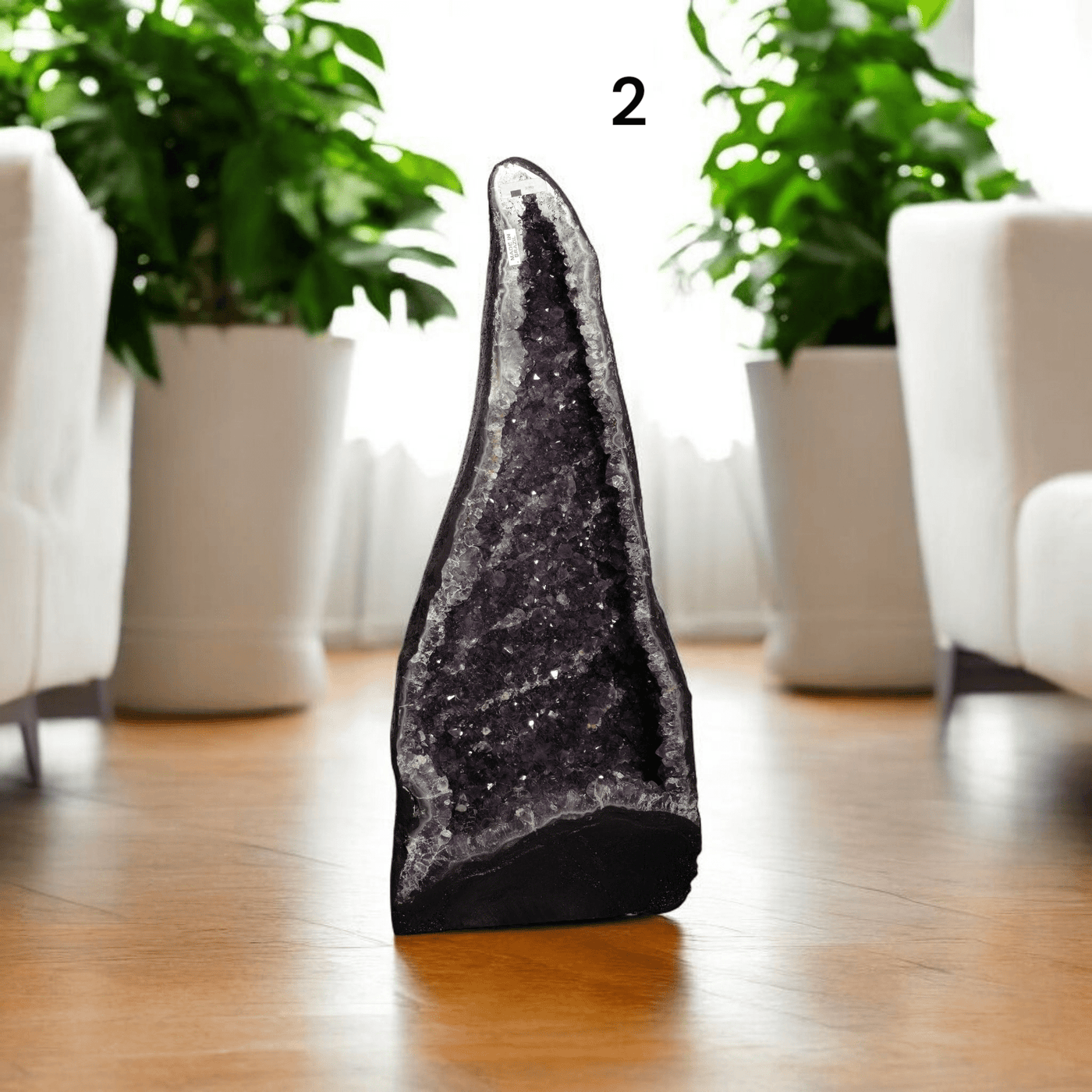 Amethyst Crystal Cathedral - You Choose #1 variant 2 labeled in home setting
