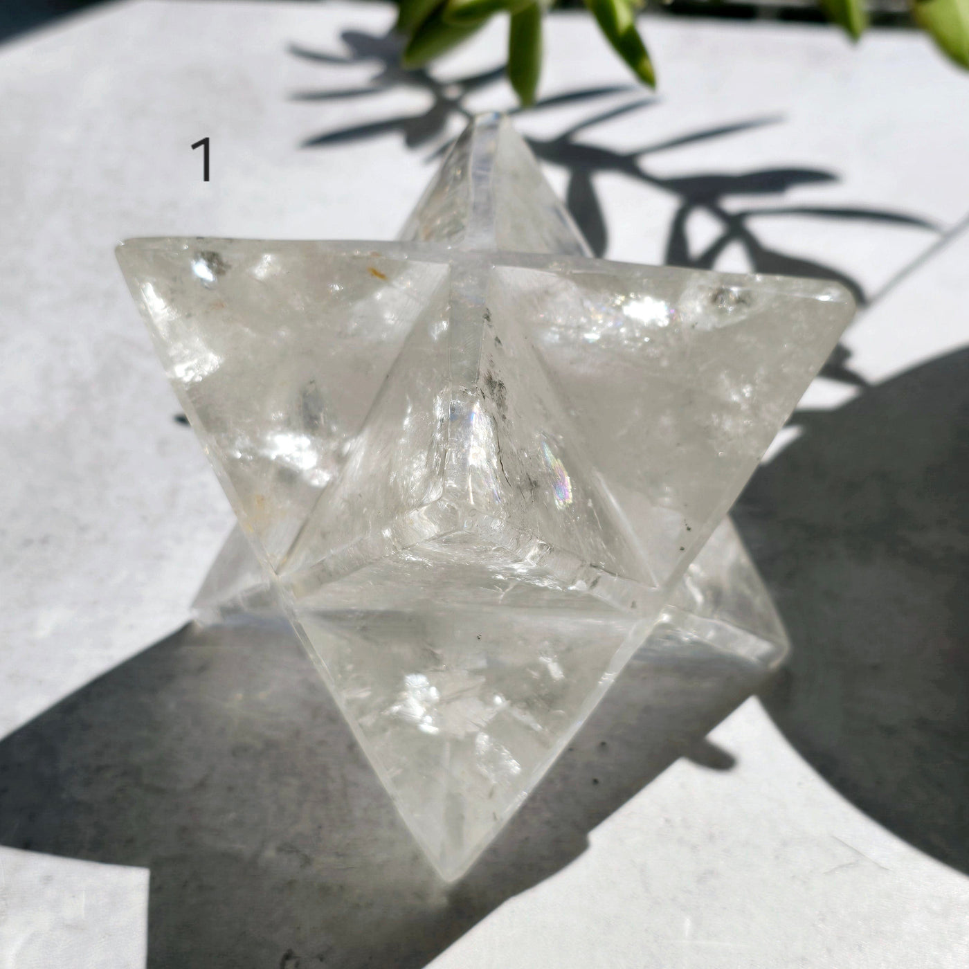 Crystal Quartz Merkabah Star - You Choose variant 1 labeled