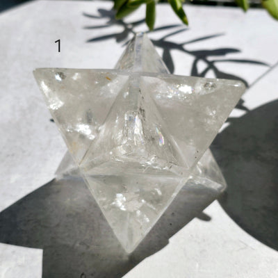 Crystal Quartz Merkabah Star - You Choose variant 1 labeled
