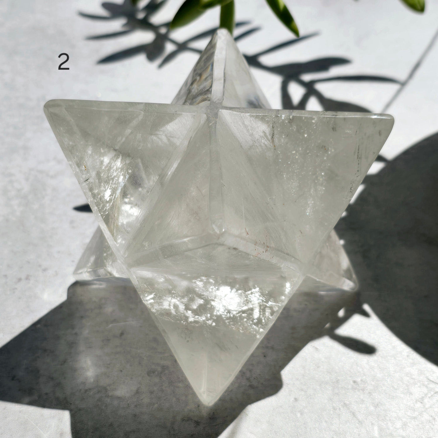 Crystal Quartz Merkabah Star - You Choose variant 2 labeled