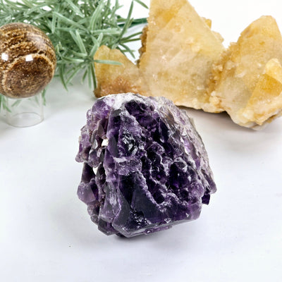 Elestial Amethyst Crystal Cluster #2 front view