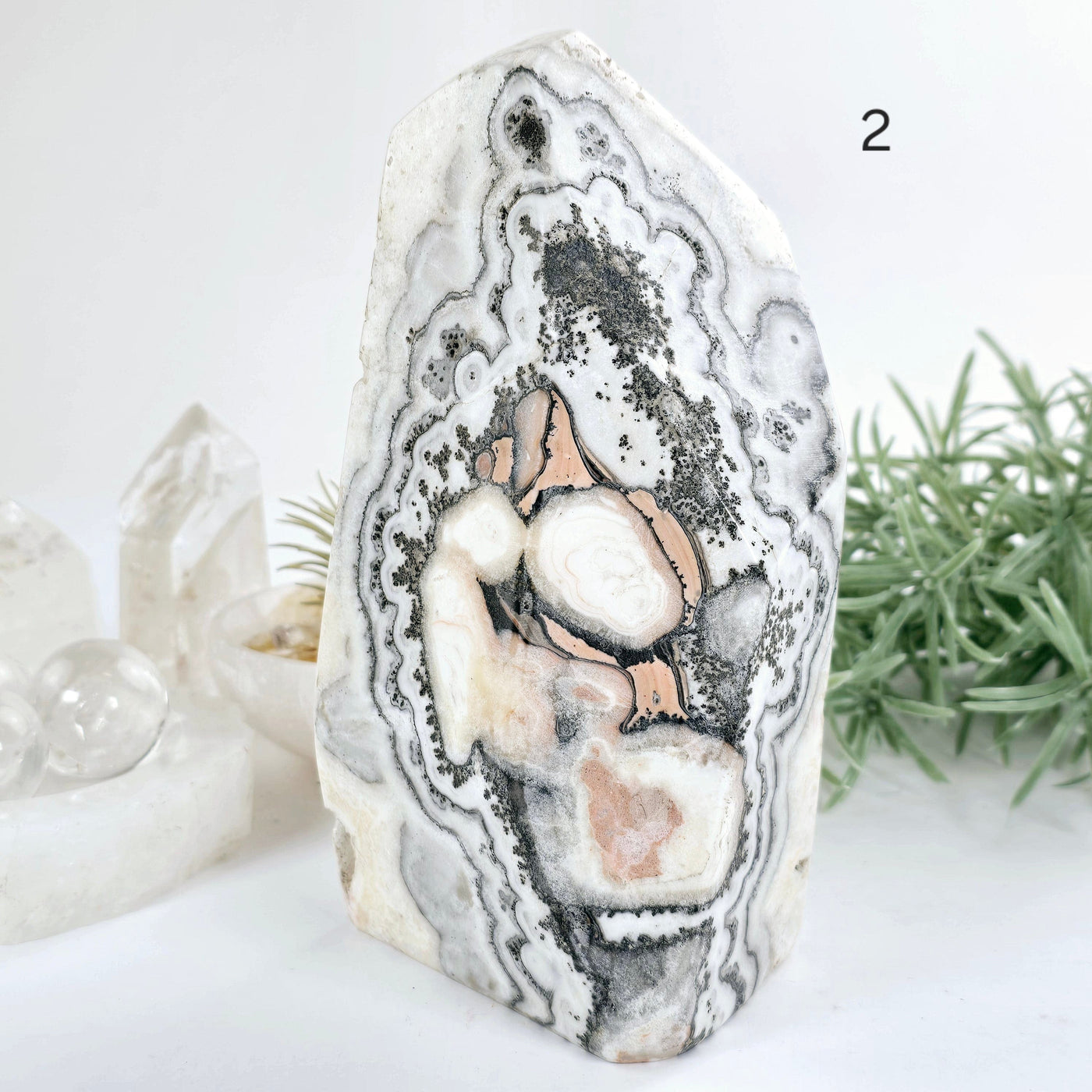 Caramel Calcite Polished Freeform Crystal Cut Base - You Choose variant 2 labeled