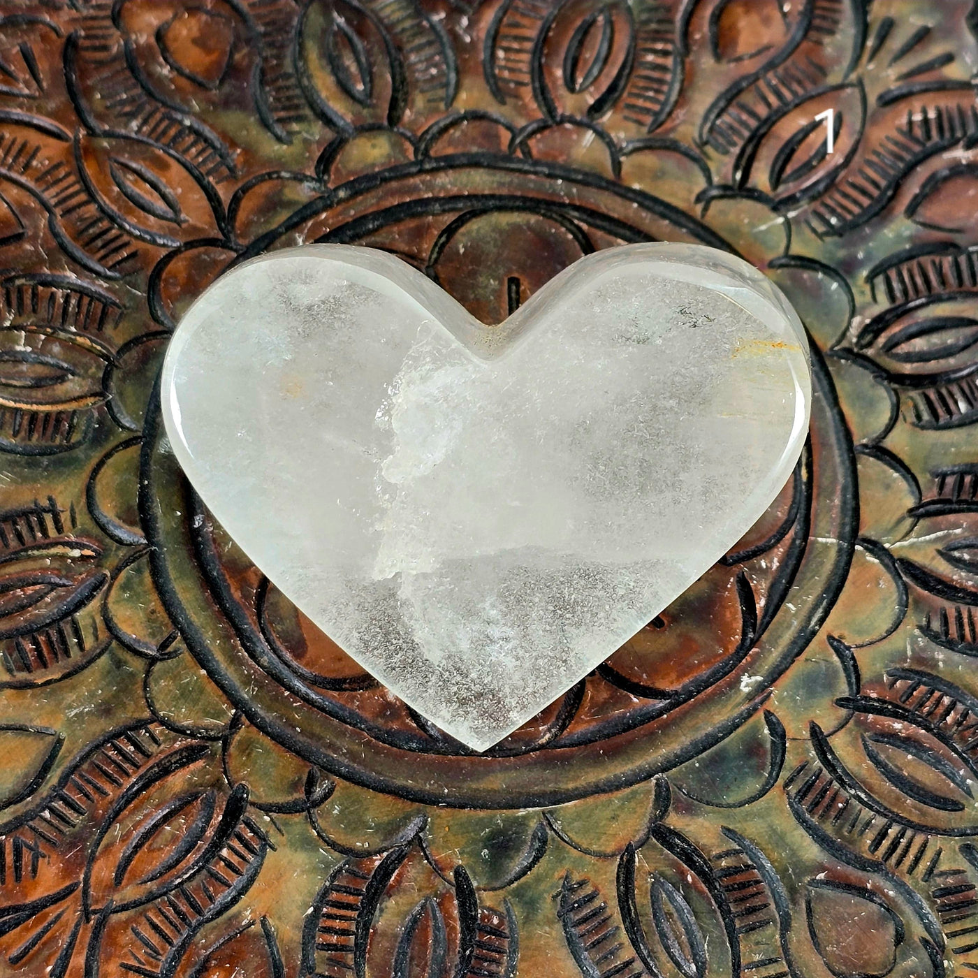 Crystal Quartz Polished Heart - You Choose #2 variant 1 labeled