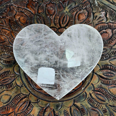 Crystal Quartz Polished Heart - You Choose #2 variant 3 labeled