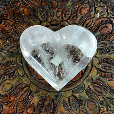 Crystal Quartz Polished Heart - You Choose #2 variant 4 labeled