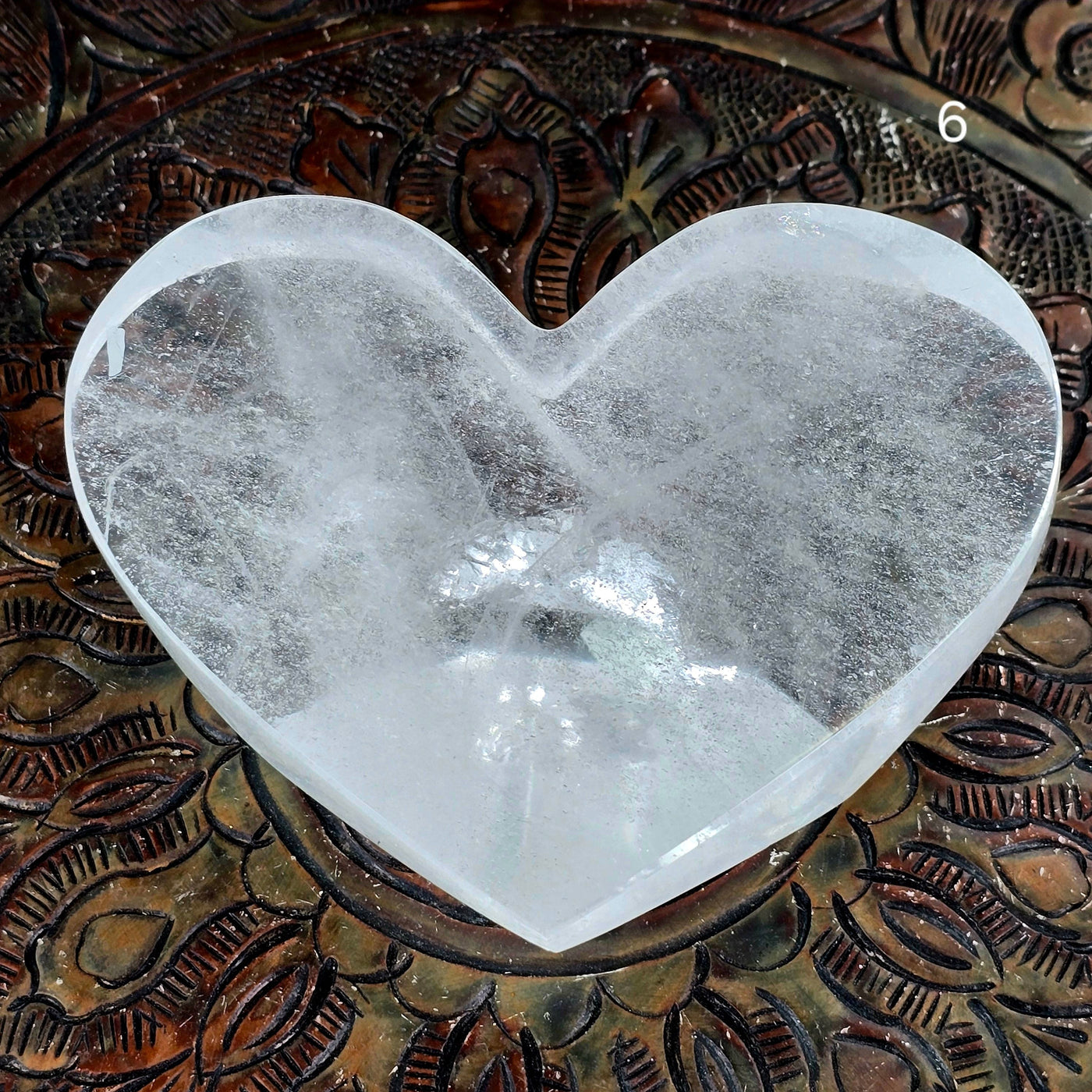 Crystal Quartz Polished Heart - You Choose #2 variant 6 labeled