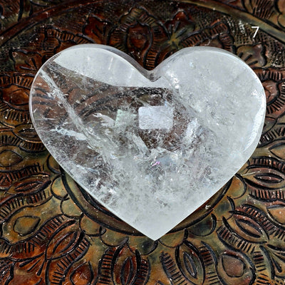 Crystal Quartz Polished Heart - You Choose #2 variant 7 labeled
