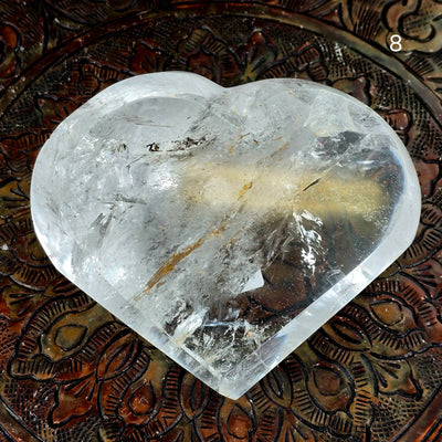 Crystal Quartz Polished Heart - You Choose #2 variant 8 labeled