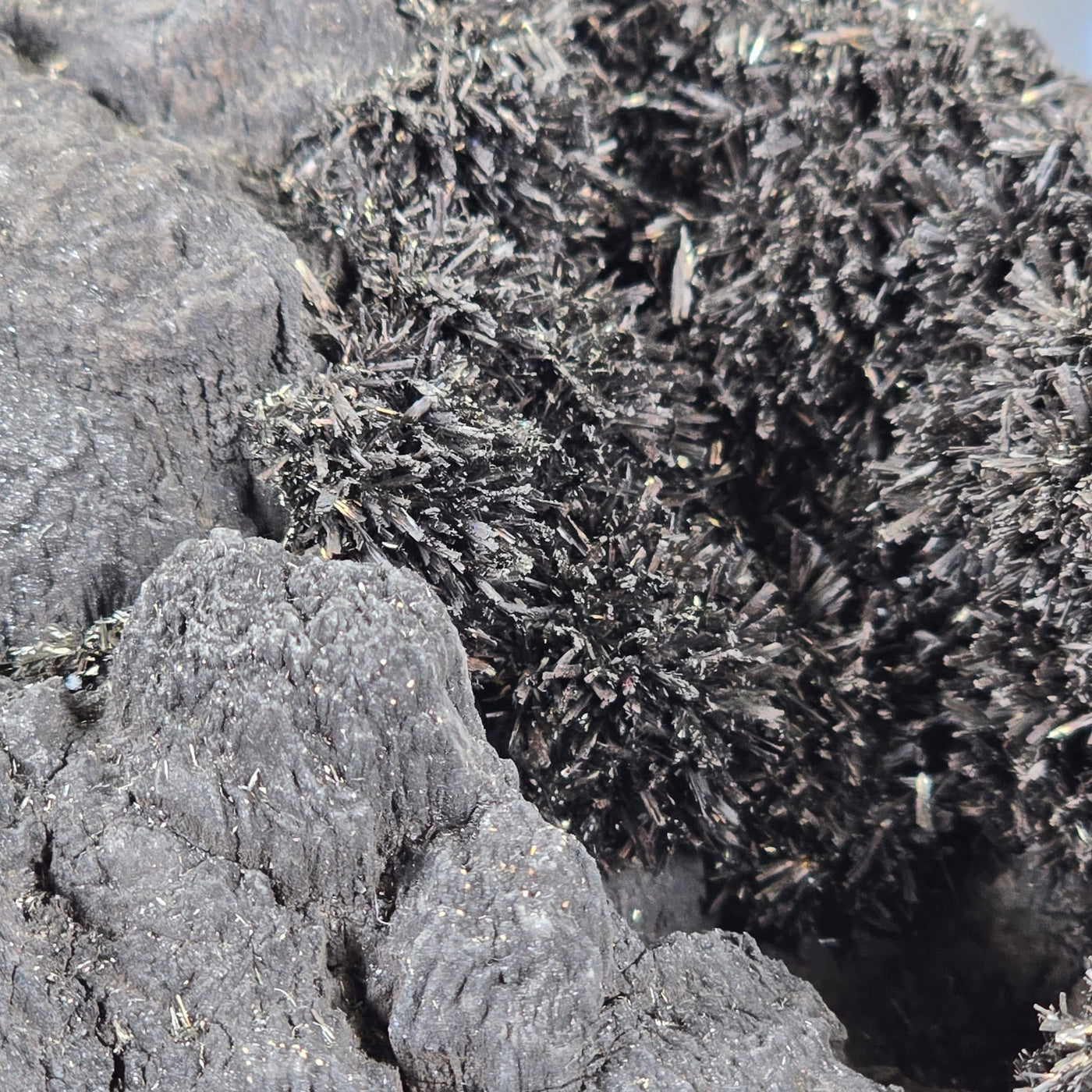 Franckeite with Zinkenite Mineral Specimen from Morocco - Rare Find #1 closeup for detail