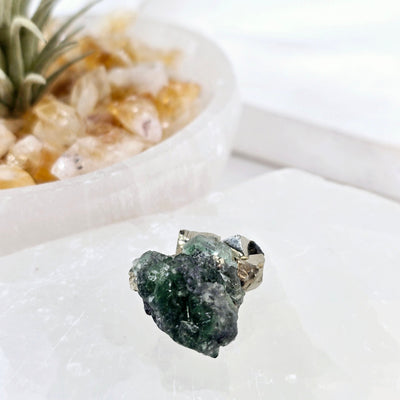 Green Fluorite with Cubic Pyrite Crystal Specimen from Peru - Rare Find - One-of-a-Kind side view