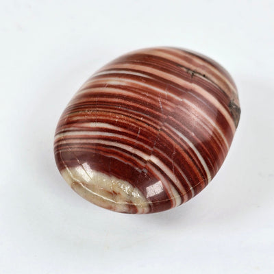 Banded Red Jasper Palm Stone - One-of-a-Kind side view