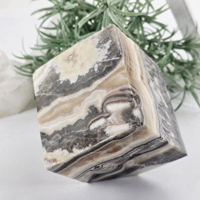 Mexican Onyx Crystal Cube - One-of-a-Kind - As Is side view