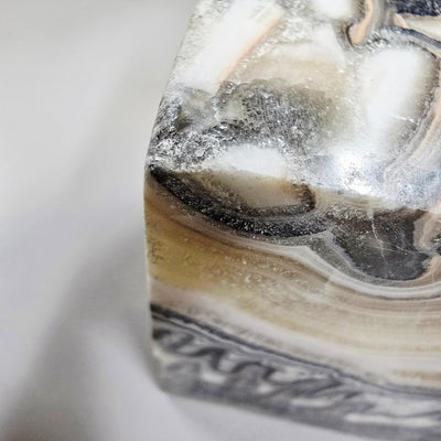 Mexican Onyx Crystal Cube - One-of-a-Kind - As Is closeup to show chip