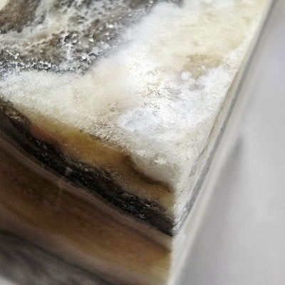 Mexican Onyx Crystal Cube - One-of-a-Kind - As Is closeup to show chip