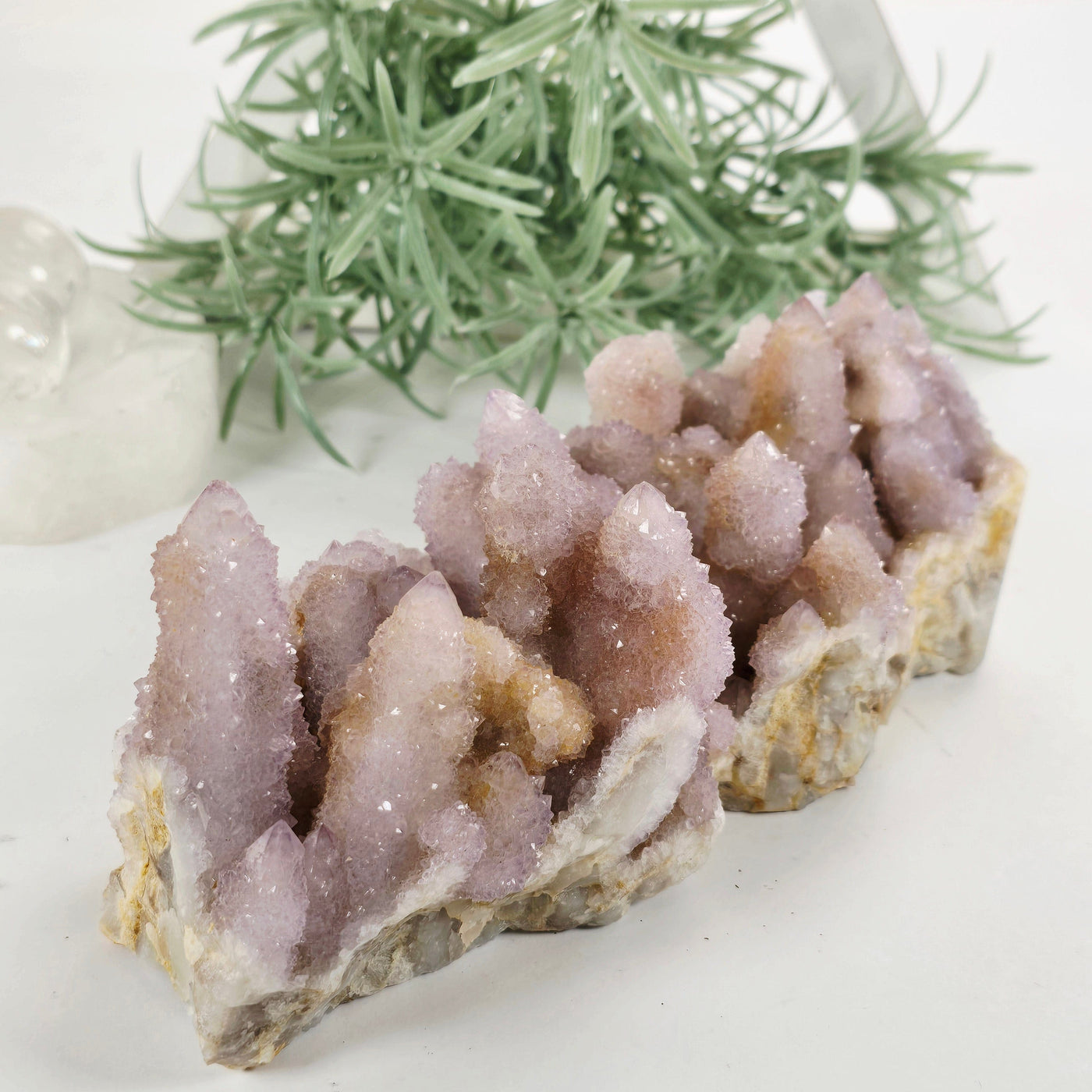 Cactus Amethyst from South Africa - Spirit Amethyst Crystal Cluster - One-of-a-Kind side view