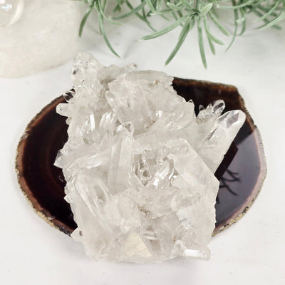 Lemurian Crystal Quartz Cluster - AA Grade - One-of-a-Kind side view