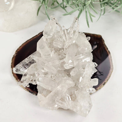 Lemurian Crystal Quartz Cluster - AA Grade - One-of-a-Kind side view
