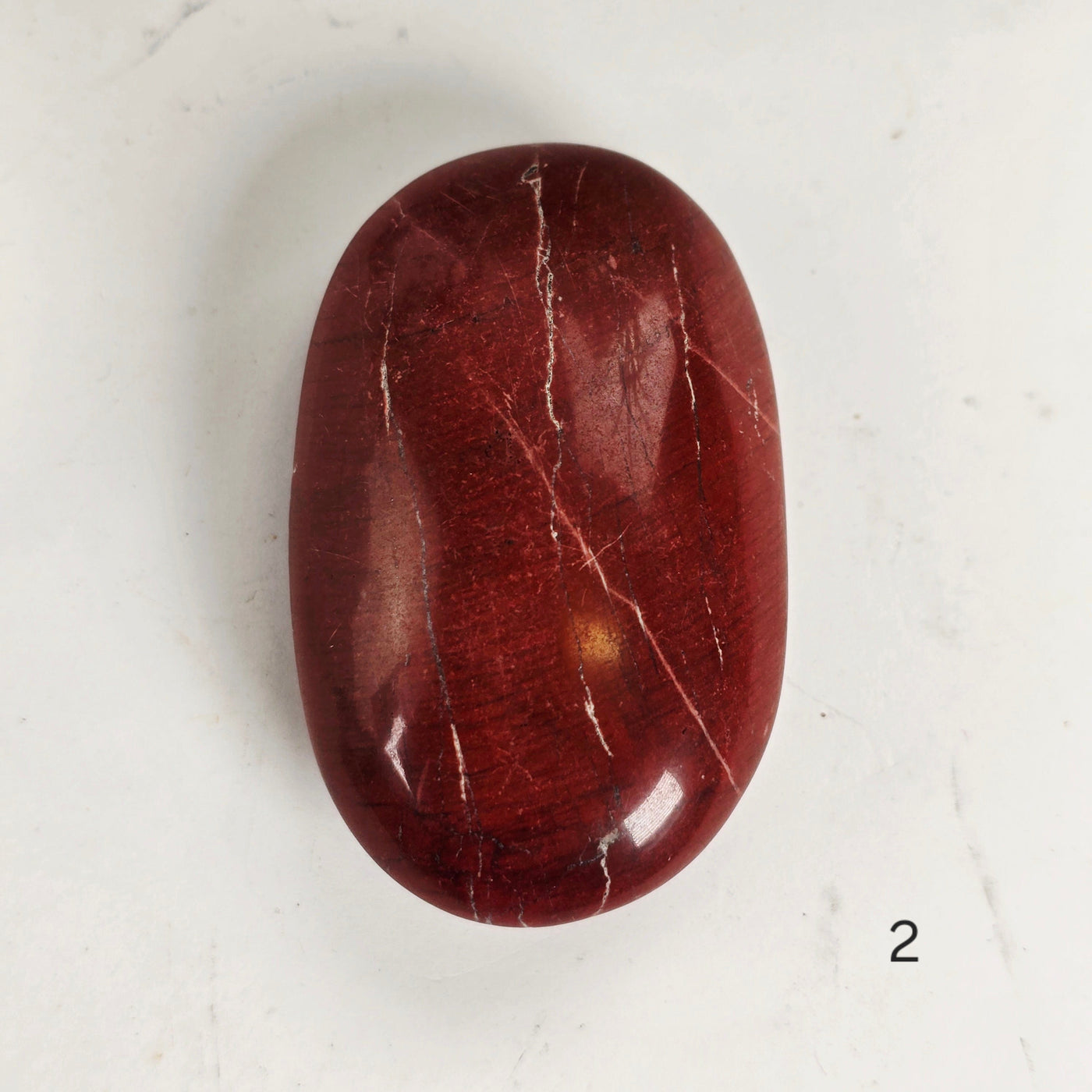 Red Jasper Crystal Palm Stone - You Choose variant 2 labeled