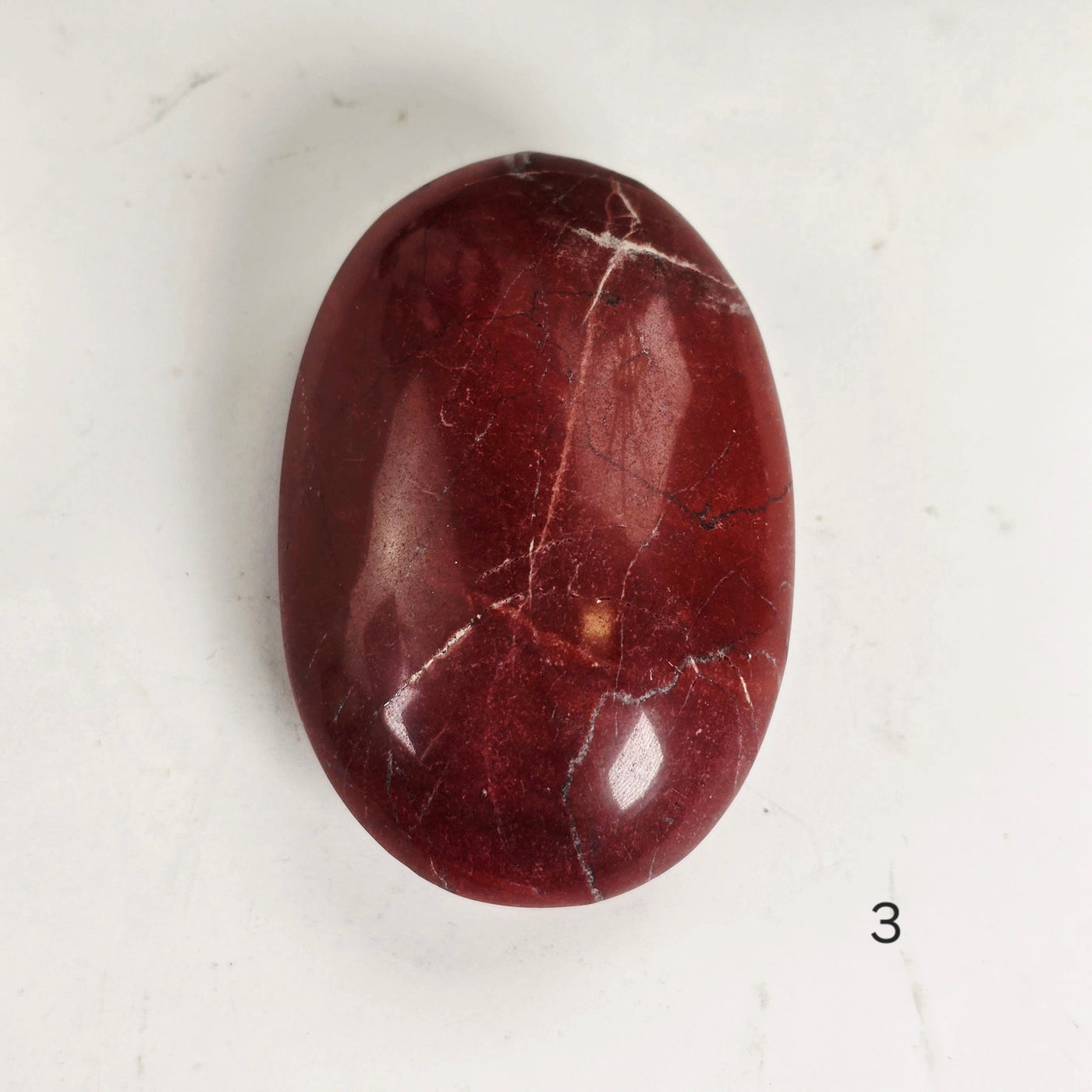 Red Jasper Crystal Palm Stone - You Choose variant 3 labeled