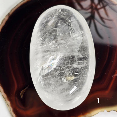 Crystal Quartz Palm Stone - You Choose variant 1 labeled