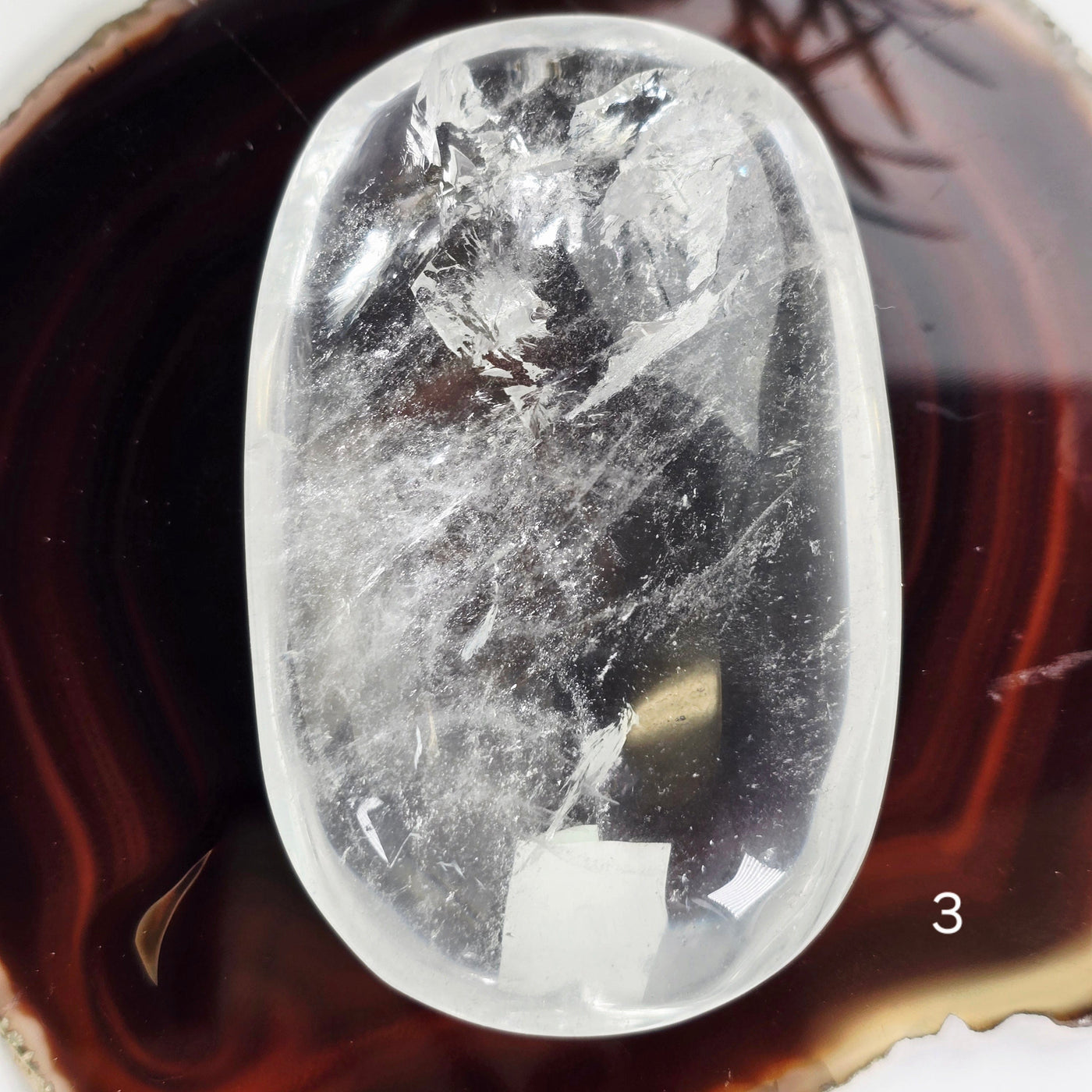 Crystal Quartz Palm Stone - You Choose variant 3 labeled