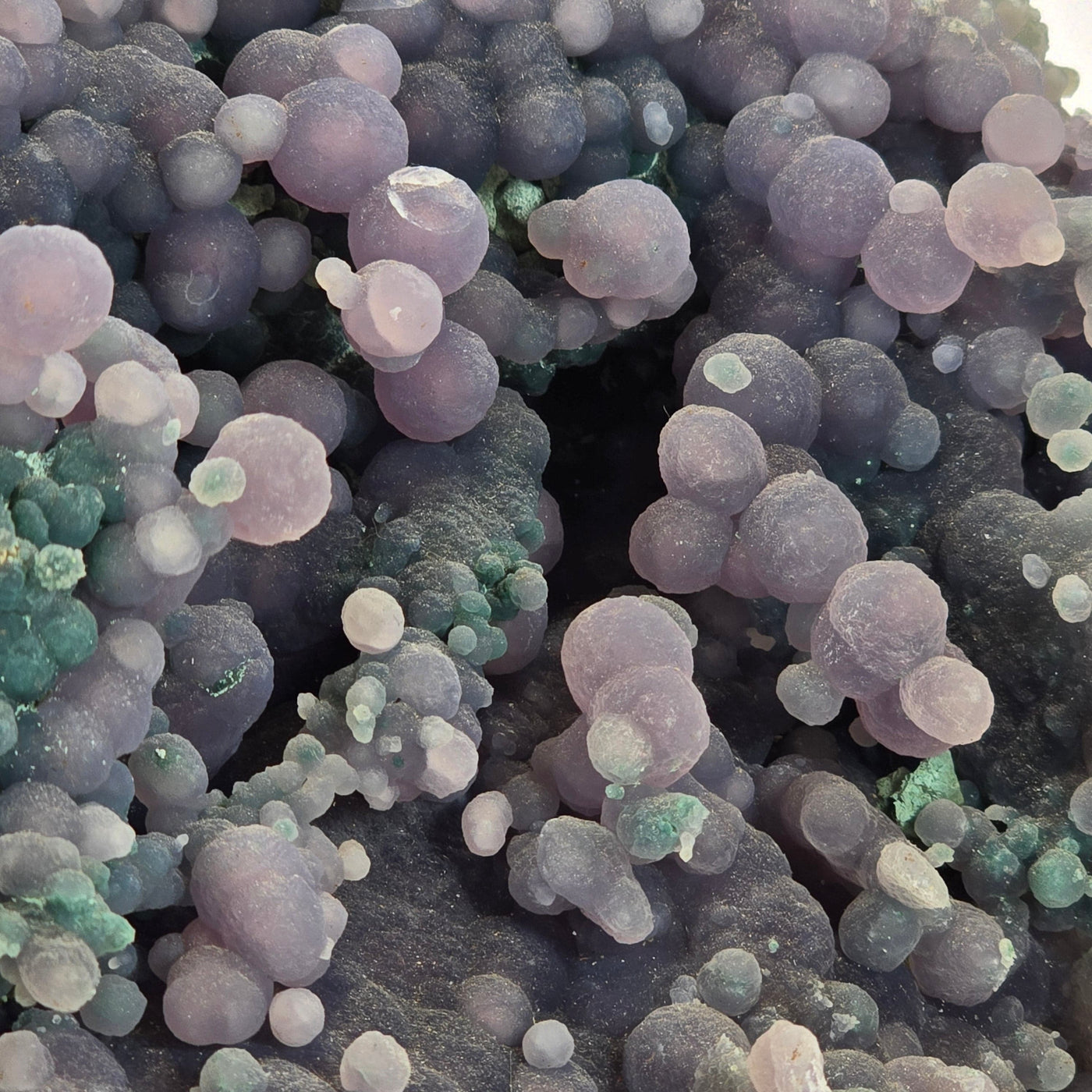 Grape Agate - Large Purple Grape Chalcedony Crystal Cluster from Indonesia - One-of-a-Kind closeup for detail