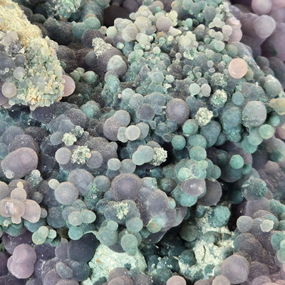 Grape Agate - Large Purple Grape Chalcedony Crystal Cluster from Indonesia - One-of-a-Kind closeup for detail