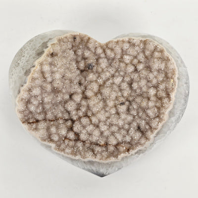 Light Amethyst Druzy Crystal Heart - One-of-a-Kind top view